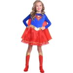 Dguisement enfant supergirl - robe  manches longues et cape dtachable