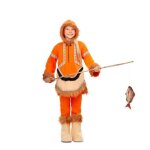 D�guisement - esquimau orange - fille - 5 ans - int�rieur - chemise pantalon capuche