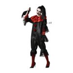 D�guisement femme - atosa - clown noir - combinaison courte - d�tails sanglants - halloween
