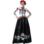 Dguisement femme squelette mexicain - atosa - robe longue et ceinture - halloween