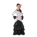 Déguisement flamenco - atosa - noir à pois - fille - 3 - 4 ans - 1 robe incluse Déguisement flamenco - atosa - noir à pois - fille - 3 - 4 ans - 1 robe incluse