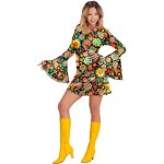 Dguisement fleurs annes 70 - widmann - femme - noir - carnaval