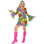 D�guisement - flower power - femme - multicolore - robe courte � fleurs