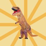 Dguisement gonflable costume de dinosaure tomtop - modle dinosaure - adulte - vert - extrieur