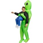 Dguisement gonflable exotique ali vert - costume halloween carnaval adulte
