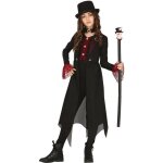 Dguisement gothique chic noir et rouge enfant