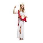 Déguisement grec agripina pour femme - multicolore - tunique avec manteau ceinture et couronne Déguisement grec agripina pour femme - multicolore - tunique avec manteau ceinture et couronne