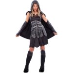 D�guisement - guerri�re sinistre - femme - noir - robe avec cape - halloween