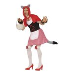 D�guisement - loup du petit chaperon rouge - homme - rouge - comprend cape robe et queue