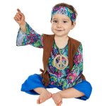 D�guisement hippie b�b� - 121052 - funidelia - costume ann�es 60 & hippie - bleu