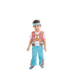 Déguisement hippie bébé - disfrazzes - chemise pantalon ruban à cheveux - multicolore / blanc Déguisement hippie bébé - disfrazzes - chemise pantalon ruban à cheveux - multicolore / blanc