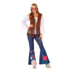 Dguisement hippie pour femme - atosa - modle avec gilet - multicolore - polyester - intrieur