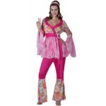 D�guisement hippie femme - marque - mod�le - couleur rose - motifs fleurs - taille xl