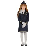D�guisement h�tesse de lair fille - m�tier - bleu - enfant - polyester