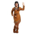 Dguisement indienne fille - marron - no name - indien - enfant - polyester