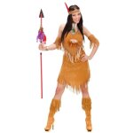 Dguisement indienne pocahontas robe marron femme