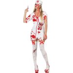 Dguisement infirmire ensanglante femme halloween - marque - modle - femme - blanc - bleu