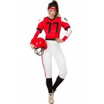 Dguisement de joeur de football amricain rouge pour femme pour le carnaval et les soires  thme. ...