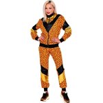 D�guisement jogging ann�es 80 l�opard adulte - widmann - noir