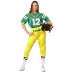 Déguisement joueuse de rugby verte femme - eurocarnavales sa - s. adulte - vert Déguisement joueuse de rugby verte femme - eurocarnavales sa - s. adulte - vert