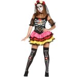 Dguisement jour des morts femme squelette noir en polyester - taille m