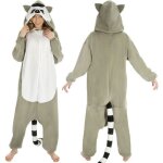 Dguisement kigurumi - animaux - raton laveur - gris - mixte - confortable et pratique