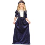 D�guisement - fiestas guirca - lady m�di�vale - robe blanche - diad�me - pour filles 7 - 9 ans