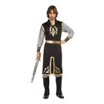 Déguisement lettre médiévale homme - noir / multicolore - tunique pantalon ceinture bracelets et couvre ... Déguisement lettre médiévale homme - noir / multicolore - tunique pantalon ceinture bracelets et couvre ...