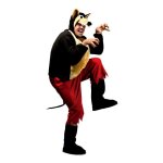 D�guisement de loup pour adulte - widmann - grand m�chant loup - noir et multicolore - effet d�chir�