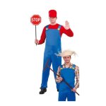 D�guisement - machiniste de train et fermier 2 en 1 - bleu - adulte - polyester