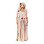 Dguisement marie fantme - femme - xl - robe ivoire - tissu effiloch - accents gothiques