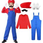 Deguisement mario enfants - costume de hros garon fille - mario luigi - bros costume de cosplay carnaval ...