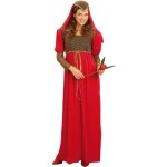 Dguisement mdival femme - marque 167762 - robe et coiffe blanches multicolores pour adulte
