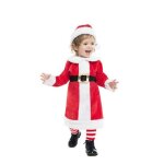 Dguisement de mre nol pour bb - multicolore - 24 mois - 2 ans - robe ceinture jambires et bonnet ...