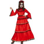 Dguisement mexicaine rouge dia de los muertos femme - s (34 - 36) - tissu - adulte - intrieur