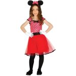 Dguisement minnie disney fille - personnage fiction - rouge - polyester - normes ue