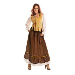 Dguisement - mom - disfraz de mesonera medieval - multicolore - femme - camisa chaleco et falda