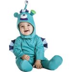 Déguisement monstre bleu bébé - combinaison et tête - halloween et soirées à thèmes Déguisement monstre bleu bébé - combinaison et tête - halloween et soirées à thèmes