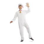 Dguisement de mouton pour homme - blanc - combinaison avec sonnaille et tte