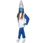 D�guisement naine bleue chaussons pour fille - schtroumpf - 9 ans - carnaval