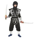 D�guisement - d�guisement ninja noir et argent� gar�on