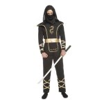 Dguisement ninja noir et or pour homme