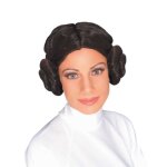 Dguisement officiel rubies - perruque star wars princesse leia - taille unique - brune