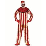 Dguisement clown terrifiant rouge et blanc adolescent