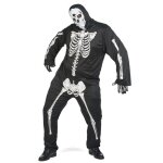 Dguisement - lucida - dguisement noir squelette homme grande taille halloween