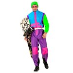 Dguisement snowboarder fluo grande taille adulte