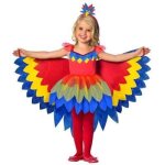 Déguisement perroquet fille - animaux - rouge - polyester Déguisement perroquet fille - animaux - rouge - polyester