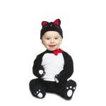 Déguisement petit chat noir pour bébé - disfrazzes - combinaison et capuche - polyester Déguisement petit chat noir pour bébé - disfrazzes - combinaison et capuche - polyester