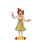 D�guisement - petite clown � pois - fille - multicolore - 3 � 14 ans - lavage � la main