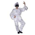 D�guisement - pierrot blanc - gar�on - costume complet - satin� - 3 � 14 ans